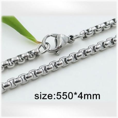 Ocelový náhrdelník - Hmotnost: 28.4g, 550*4mm